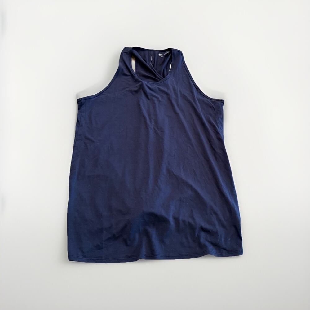 Athleta Essence Tie Back Tank Top Forest Crossover Yoga Workout M NWT $49 New